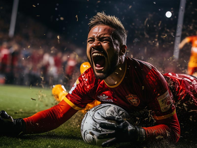 比赛结束后，马尔穆什拉起坐在地上的阿玛德并送上安慰